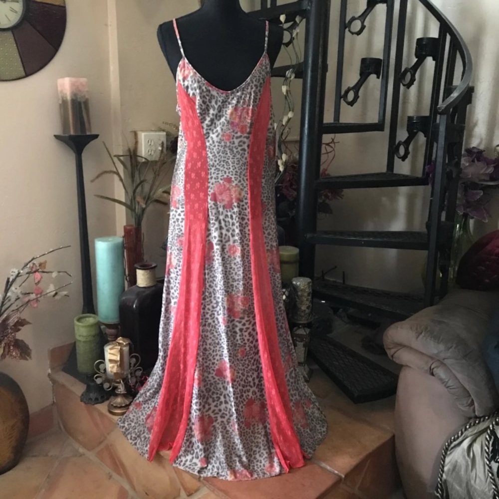 NWT Sexy Full Skirt Sweep Full Slip Long Maxi Nightgown Dress Lingerie Plus Size